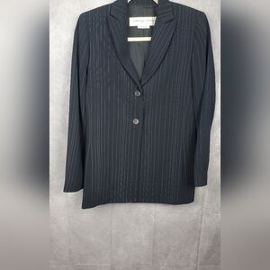 Garfield & Marks Navy Blue Women's Blazer Career‎ office Petite Size 2